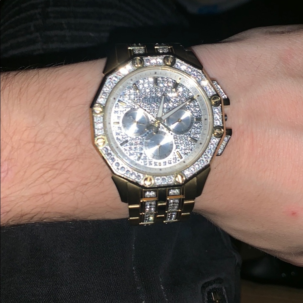 Iced out bulova